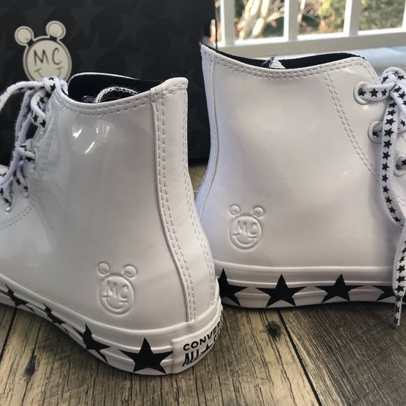 Conv&Miley Ctas HI White Black Stars✨W AUTHENTIC - Picture 6 of 8